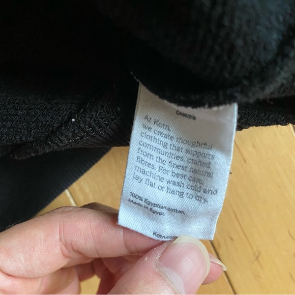 Kotn Unisex Egyptian Cotton Black Hoodie Size S - Picture 8 of 9
